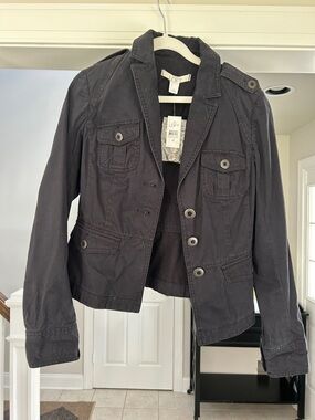 New LOFT Navy Utility Blazer Jacket
